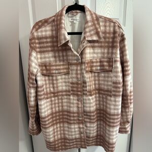 NWOT | Workshop Republic Clothing| Brown Flannel Jacket